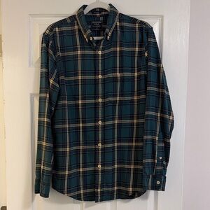 Men’s Abercrombie & Fitch Emerald Plaid Shirt
